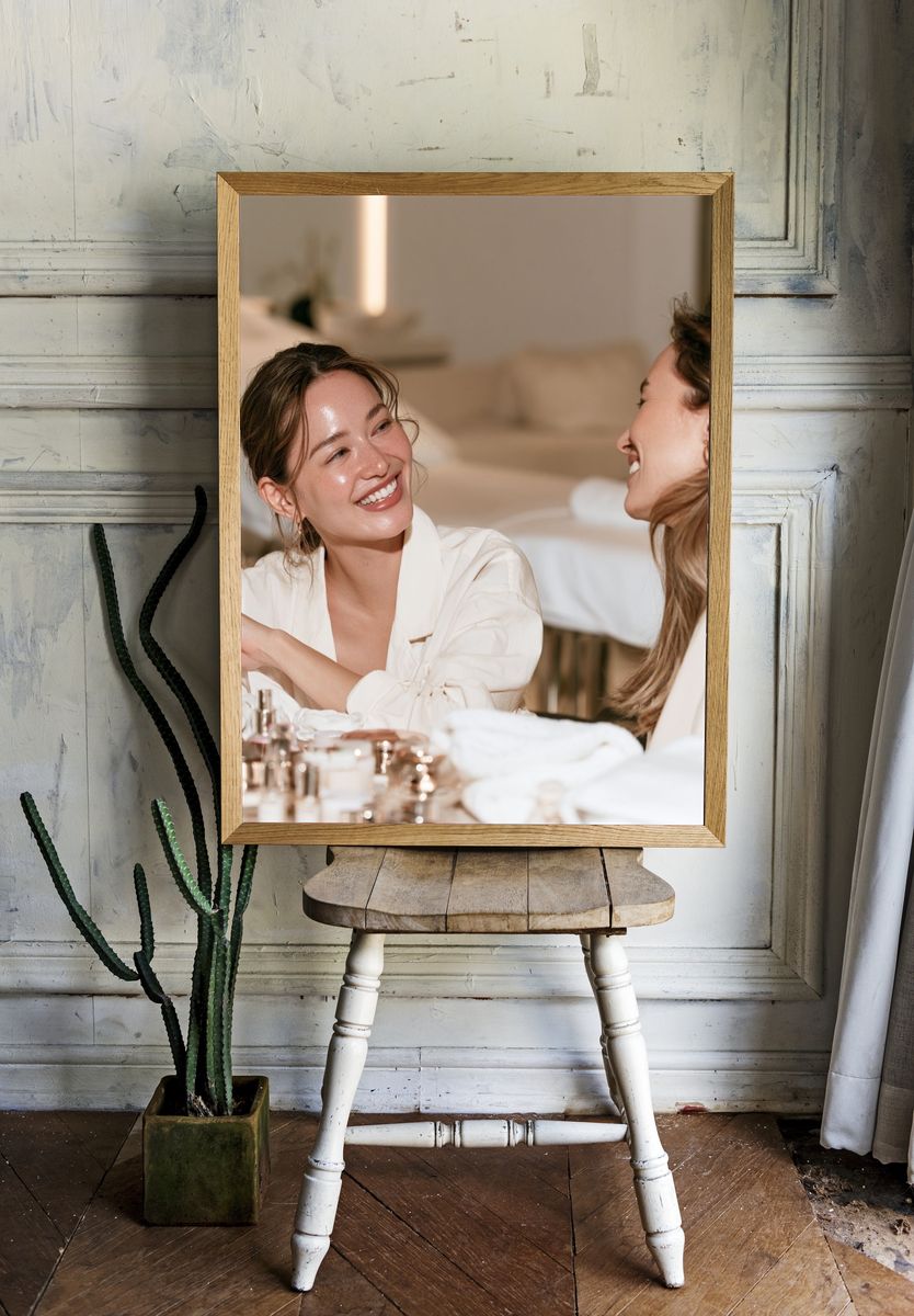 Elegant Spa Conversation Photography Poster. — room view 1