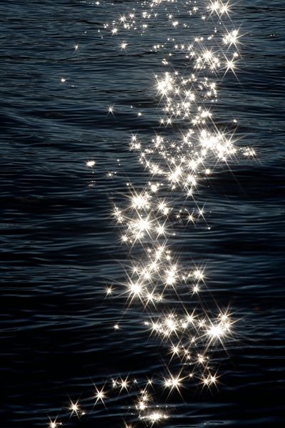 Sunlit Water Sparkle Photography Poster.