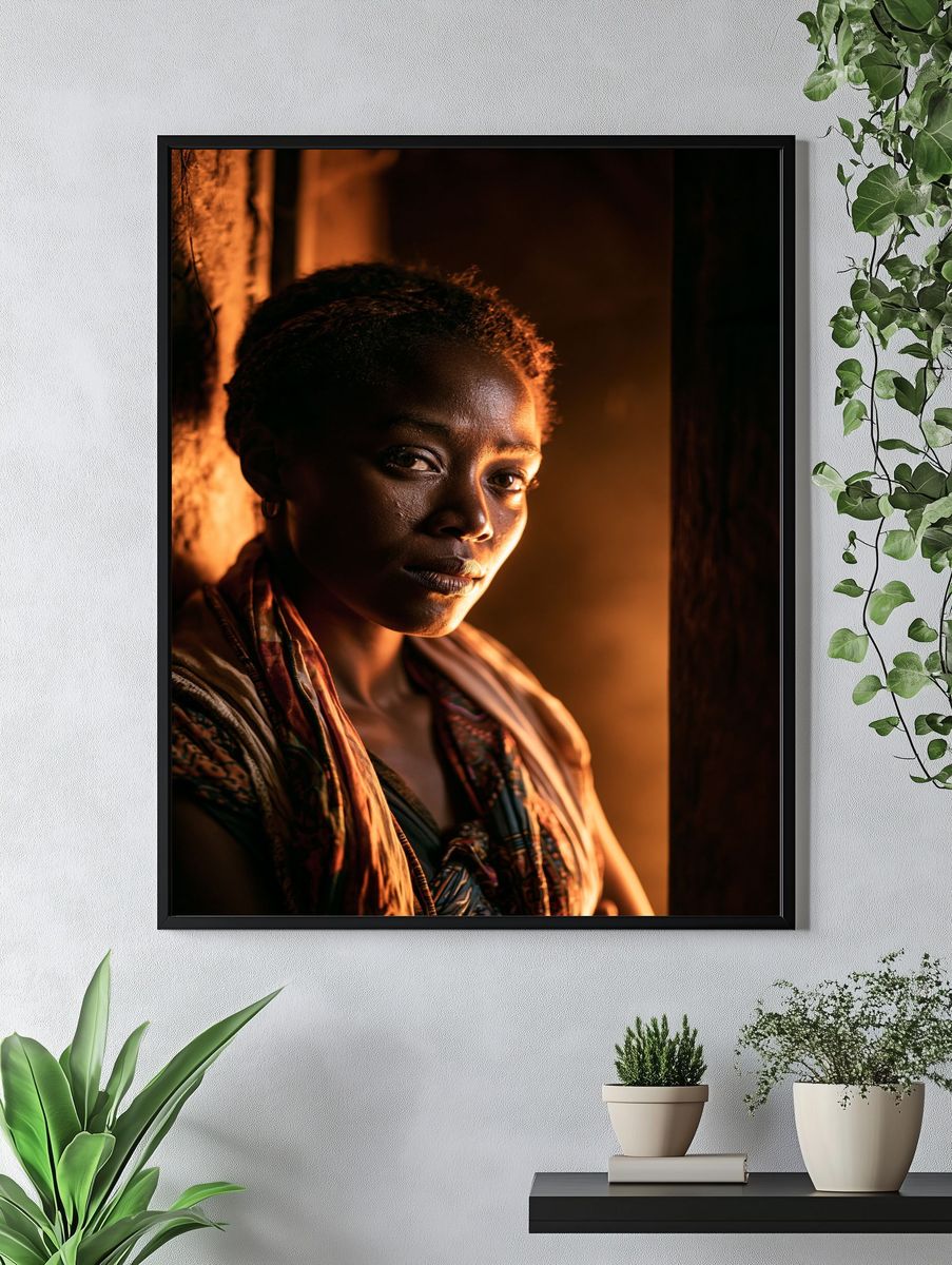 Warm Portrait Photography Poster. — room view 4