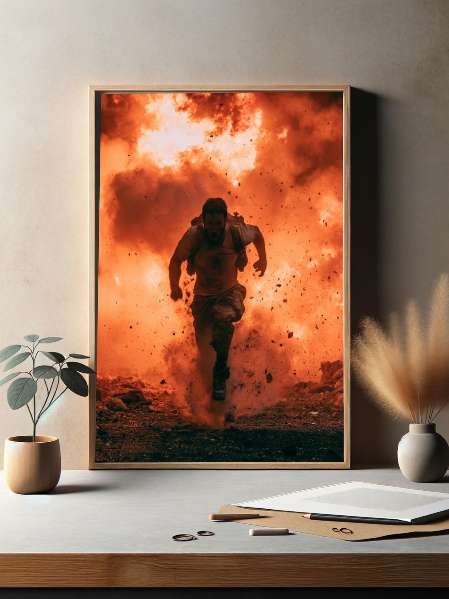 Explosive Action Runner Poster. — room view 2