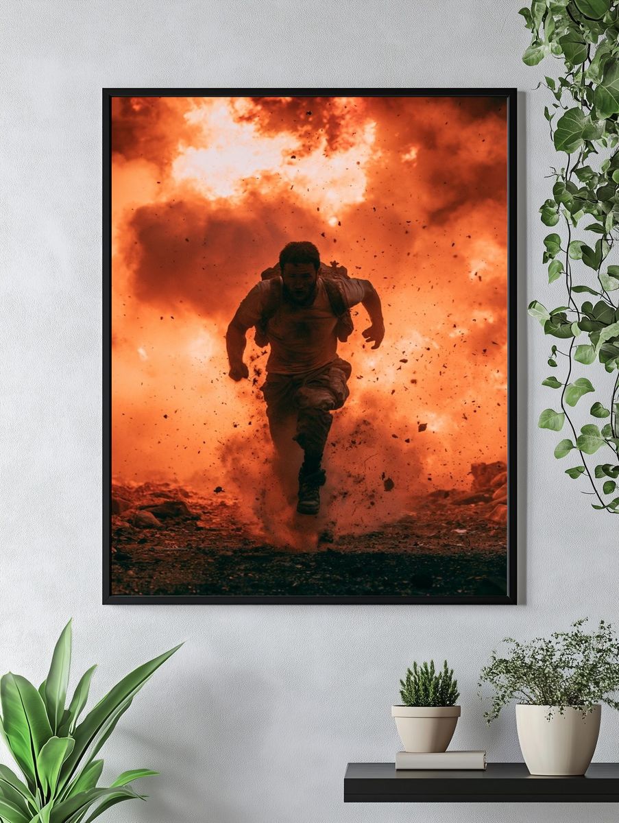 Explosive Action Runner Poster. — room view 4
