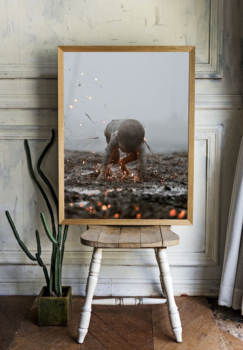 Mud Child Sparks Photography Poster. room preview