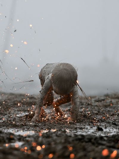 Mud Child Sparks Photography Poster. poster