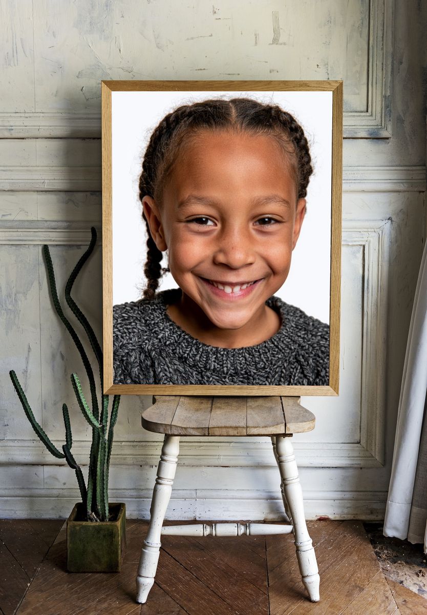 Smiling Child Portrait Poster. — room view 1