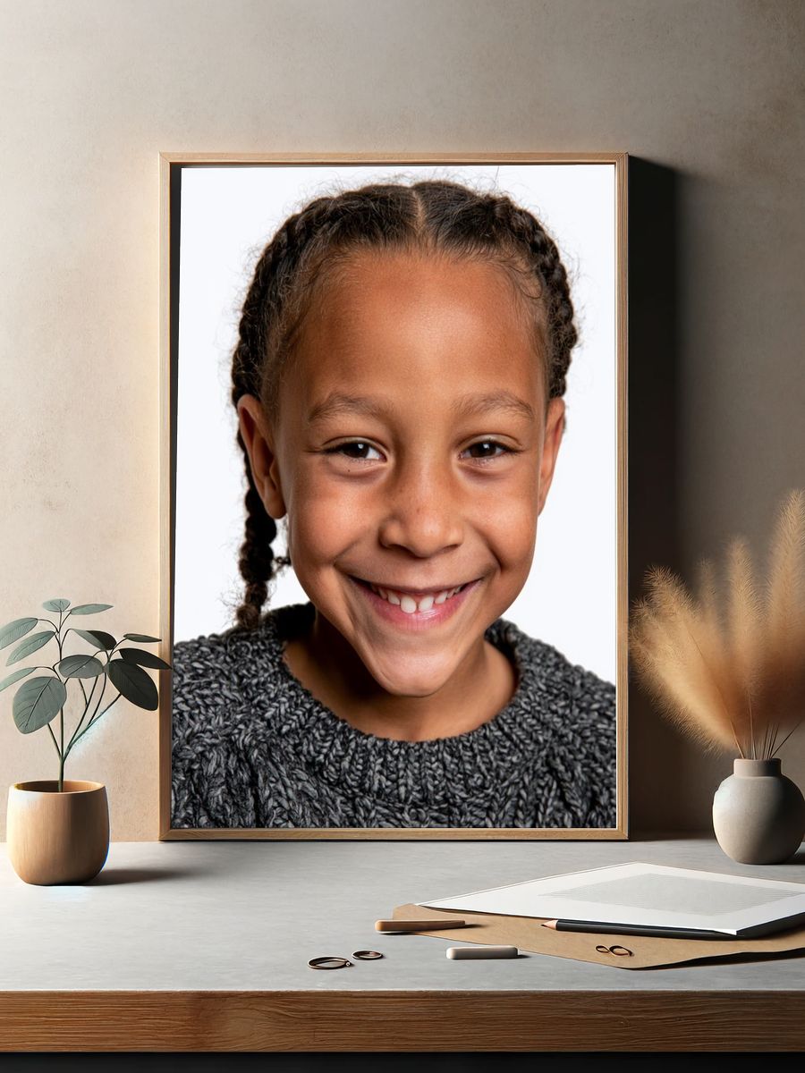 Smiling Child Portrait Poster. — room view 2