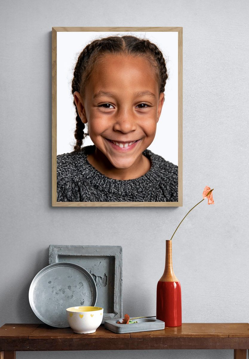 Smiling Child Portrait Poster. — room view 3