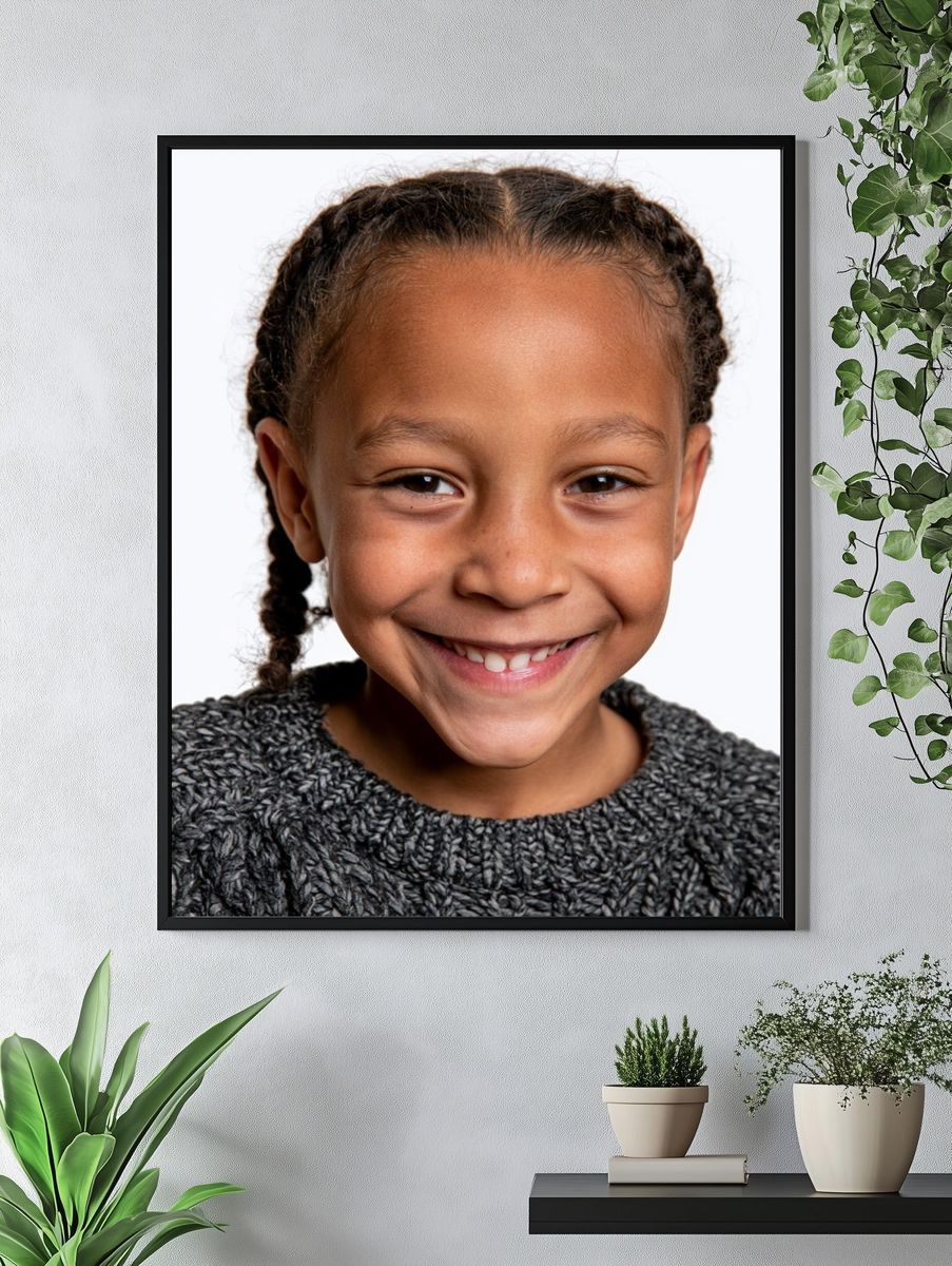 Smiling Child Portrait Poster. — room view 4