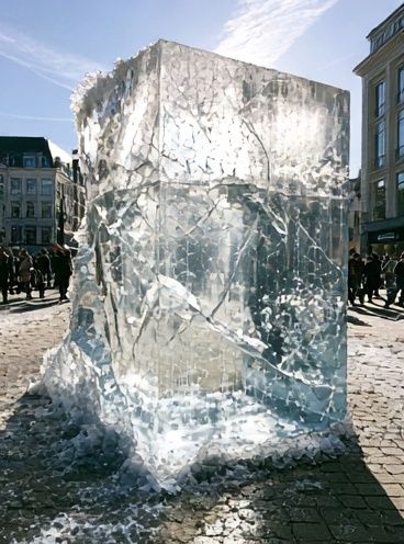 Ice Cube Cityscape Photography Poster. poster detail