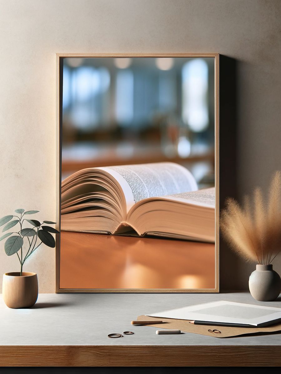 Open Book Photography Poster. — room view 2