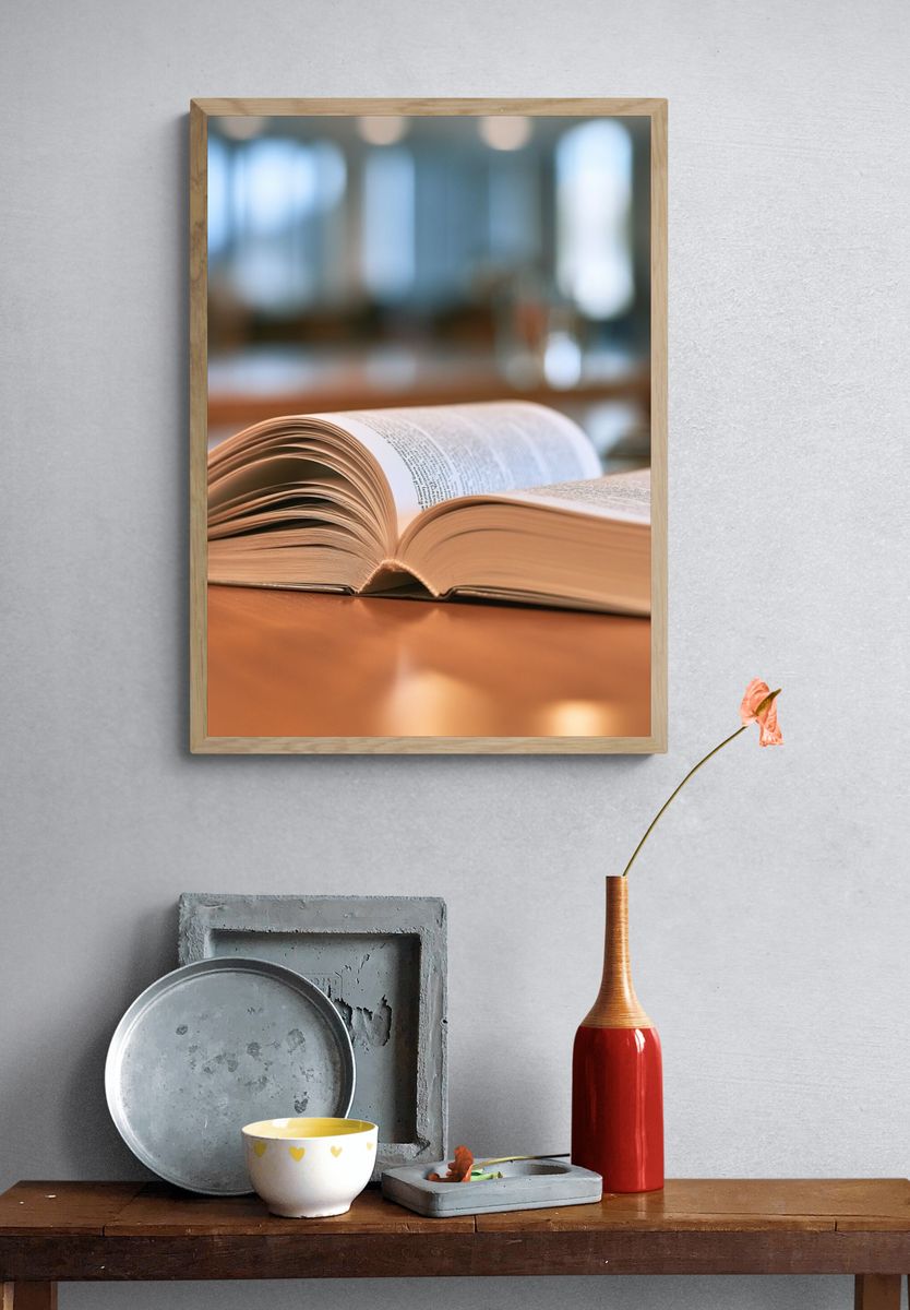 Open Book Photography Poster. — room view 3