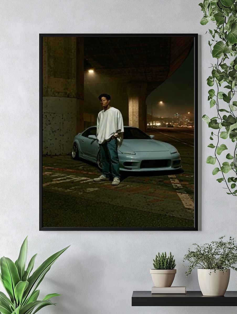 Night Street Car Portrait Poster. — room view 4