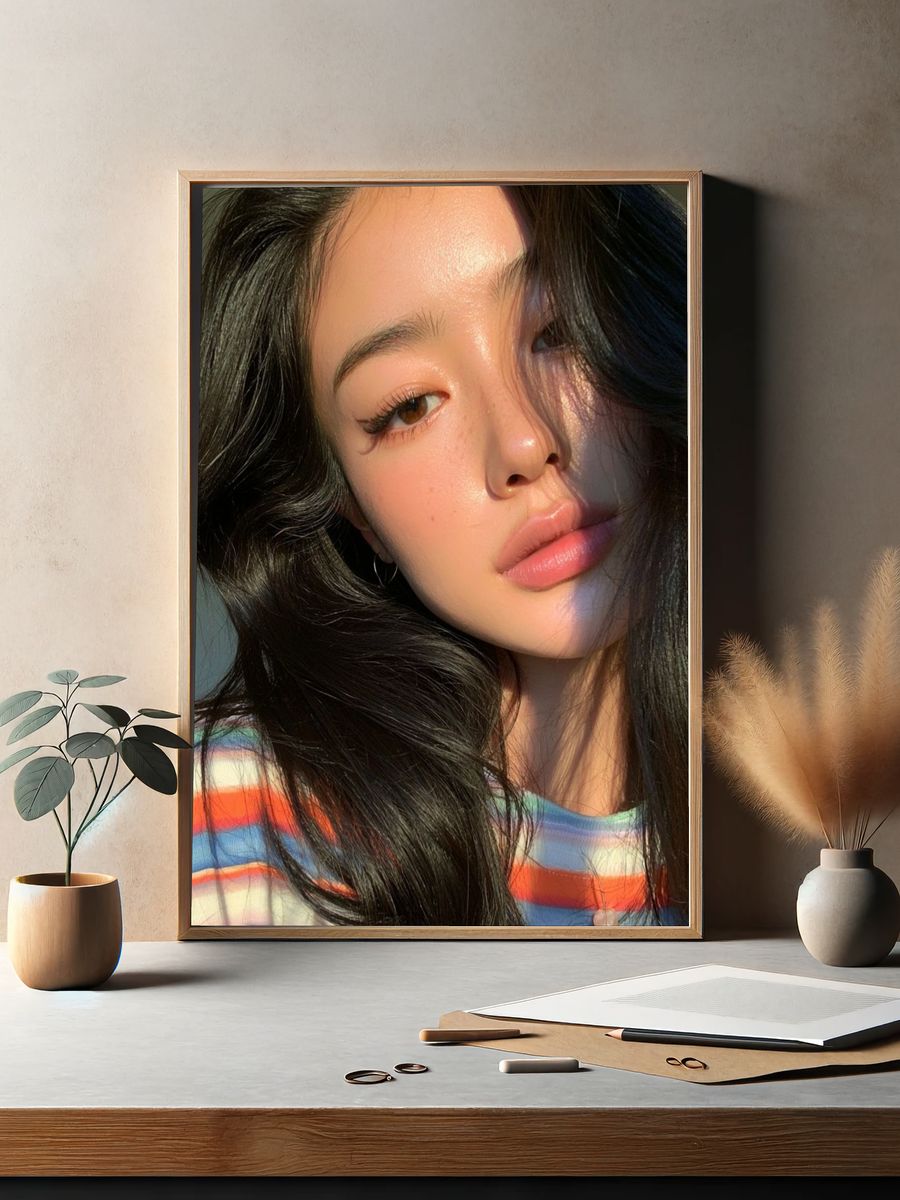 Sunlit Portrait Photography Poster. — room view 2