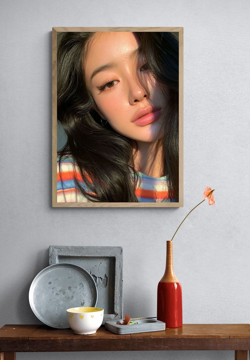 Sunlit Portrait Photography Poster. — room view 3