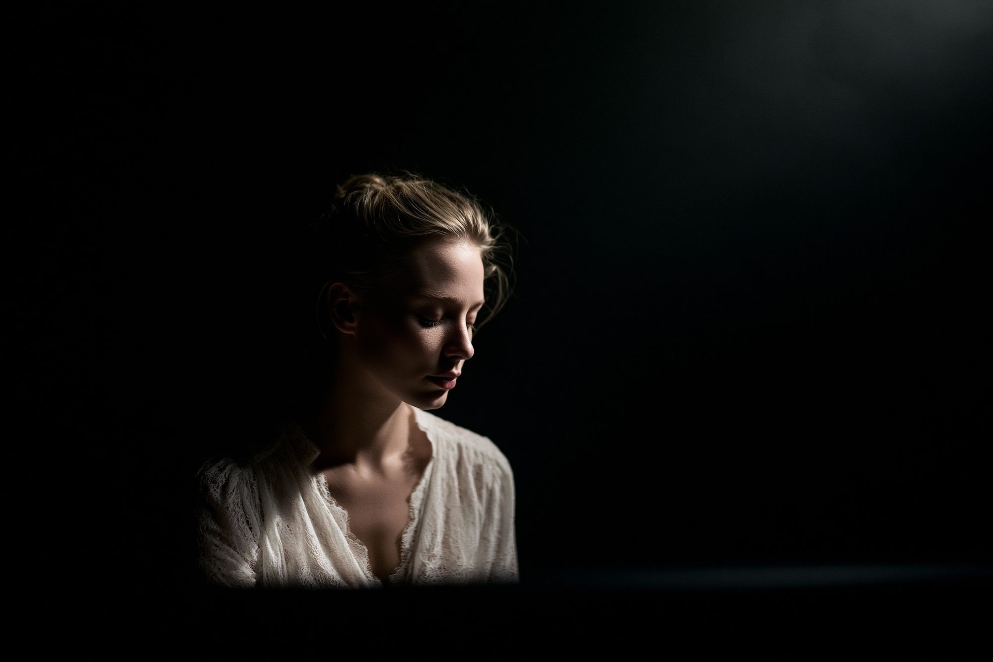 Moody Woman Portrait Photography Poster. poster detail