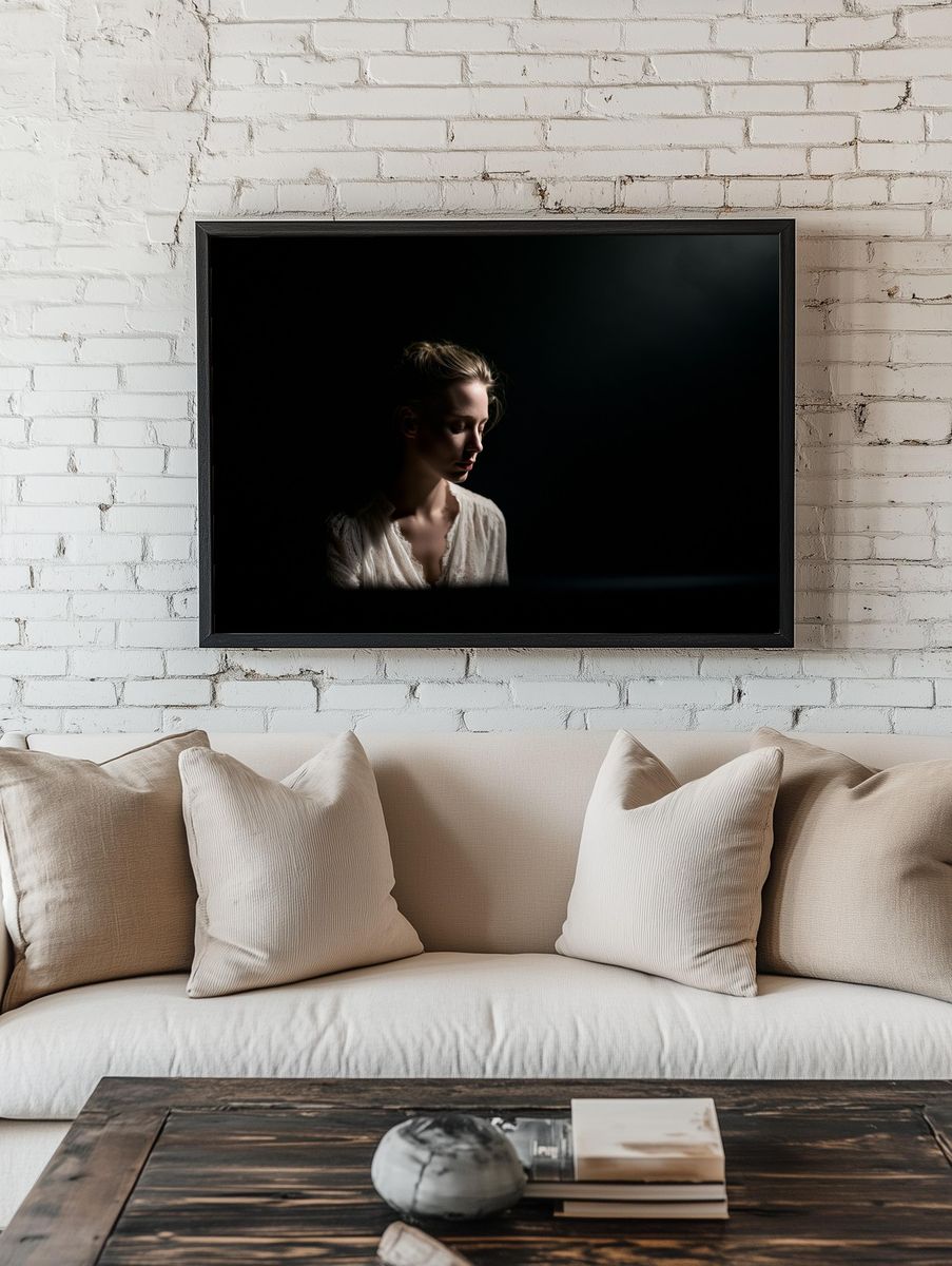Moody Woman Portrait Photography Poster. room preview