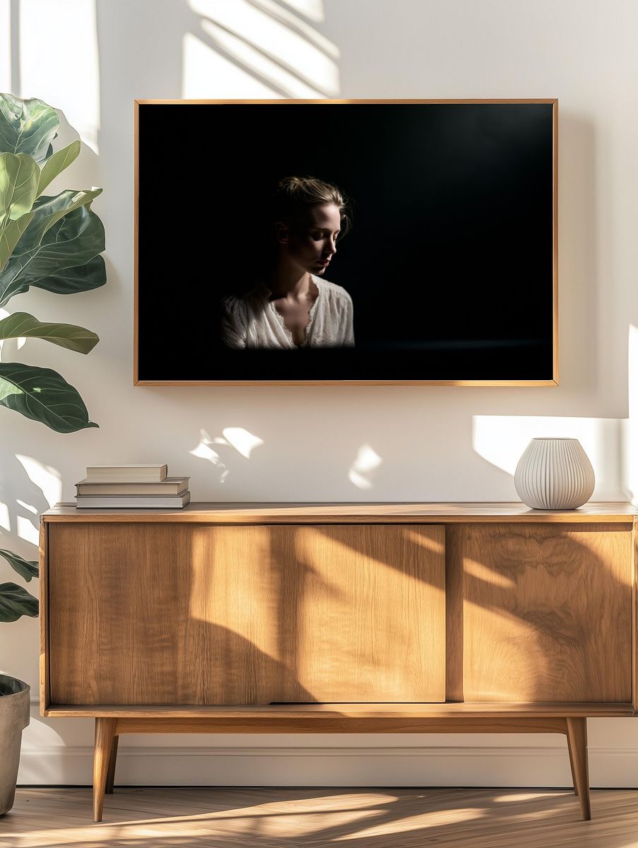 Moody Woman Portrait Photography Poster. — room view 3