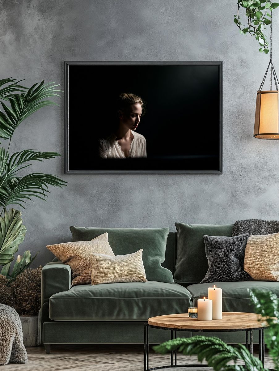 Moody Woman Portrait Photography Poster. — room view 4