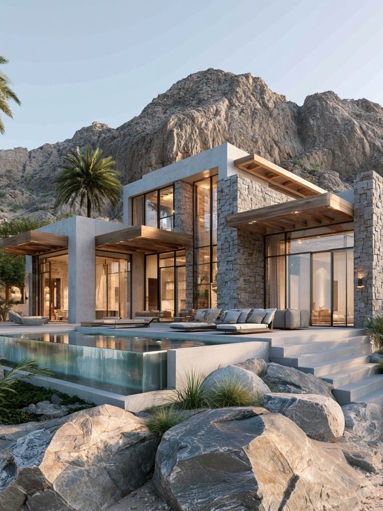 Desert Modern Villa Photography Poster. poster — photography art