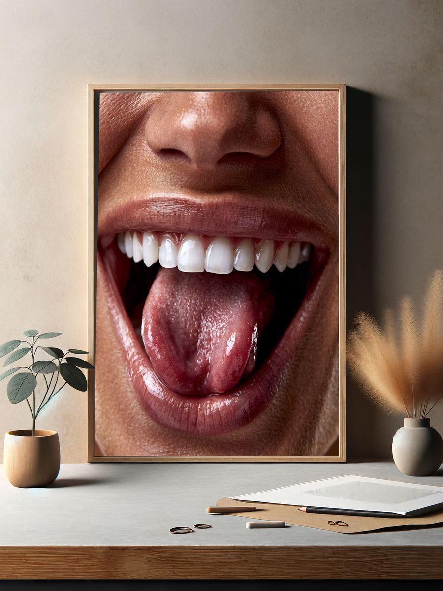 Open Mouth Portrait Photography Poster. — room view 2