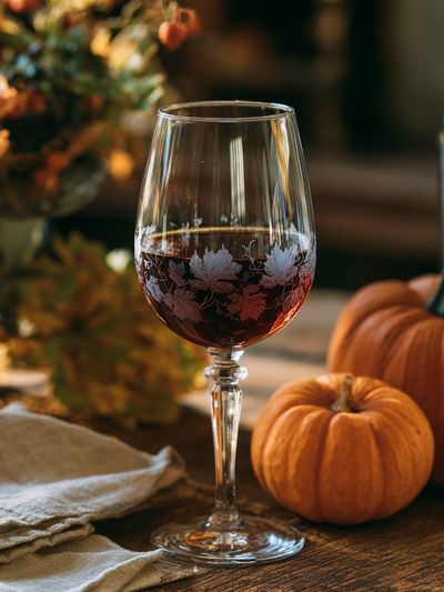 Autumn Wine Still Life Poster.