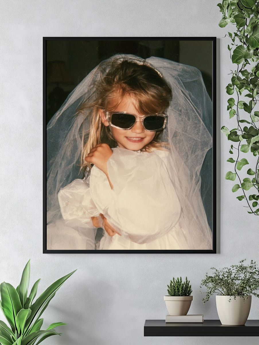Veiled Child Portrait Poster. — room view 4
