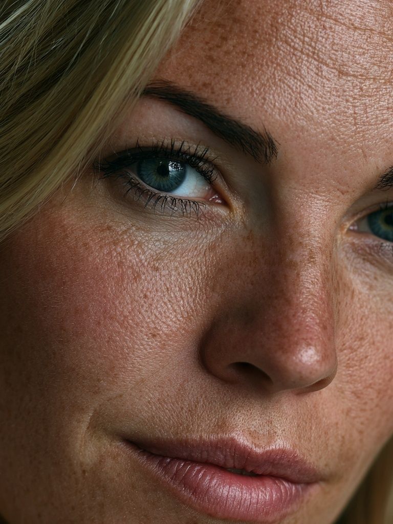 Blue-Eyed Woman Portrait Print. poster — photography art