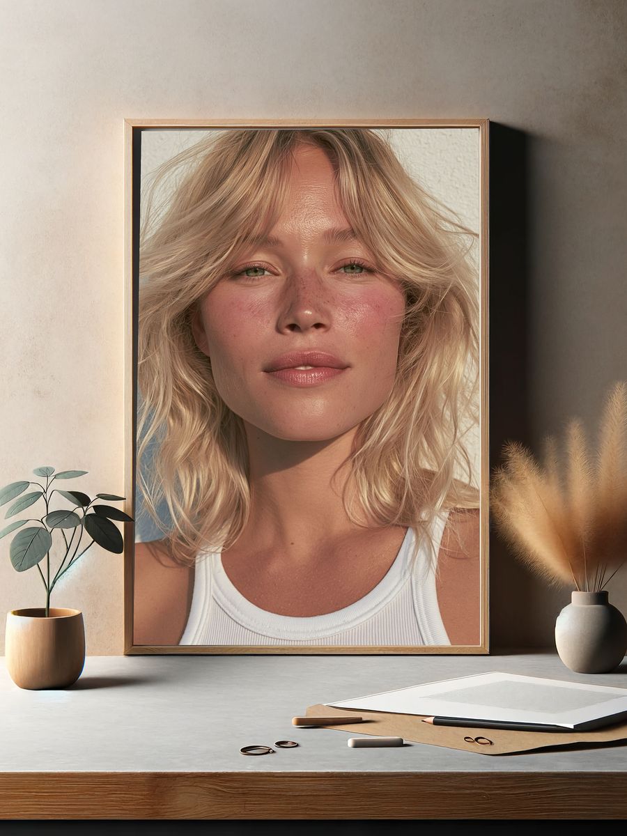 Blonde Portrait Photography Poster. — room view 2