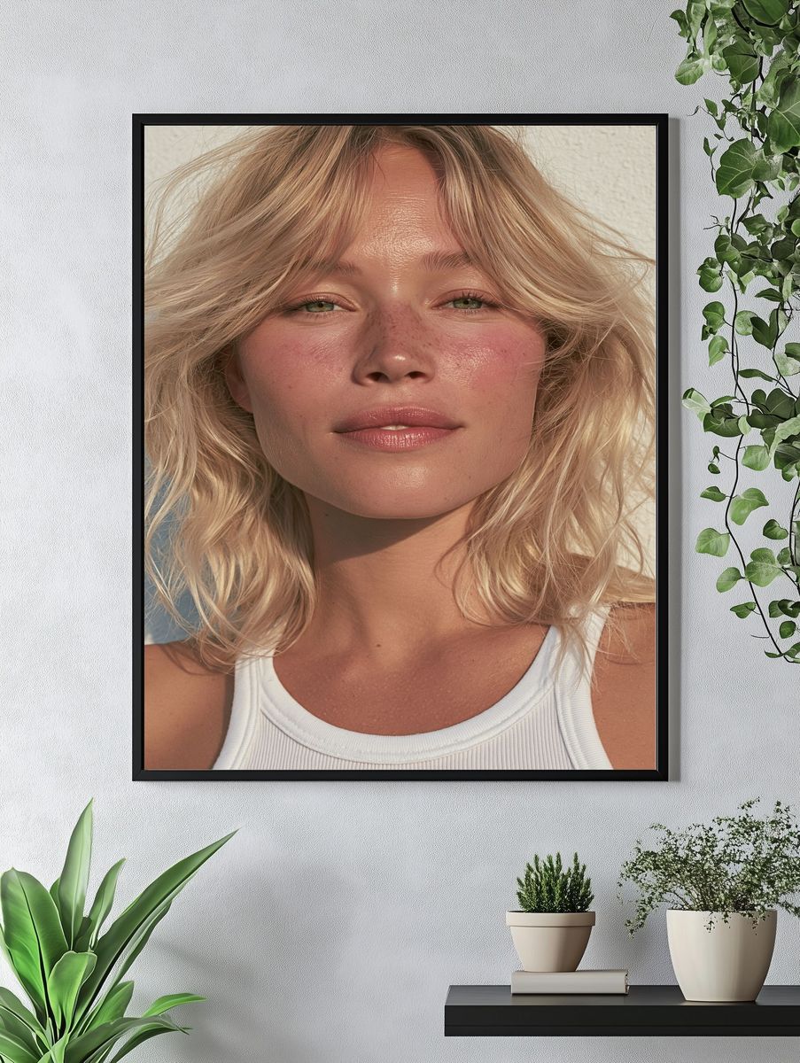 Blonde Portrait Photography Poster. — room view 4