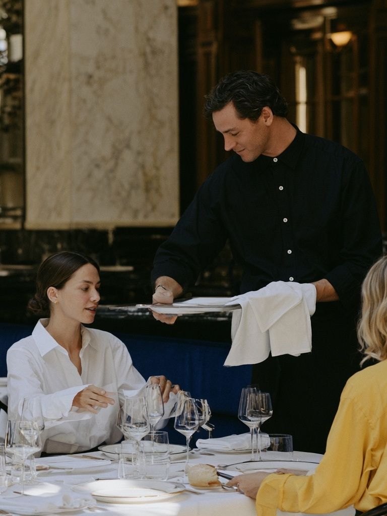 Elegant Restaurant Service Photography Poster. poster — photography art