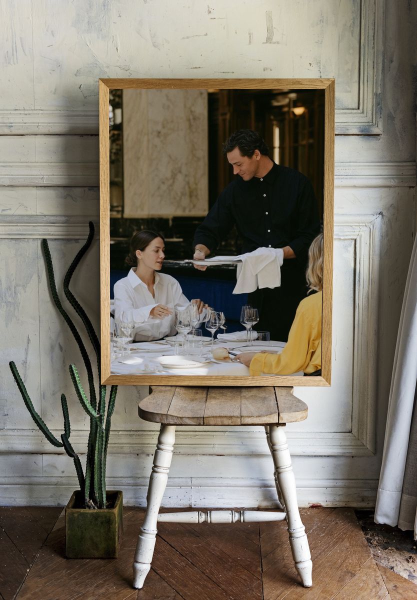 Elegant Restaurant Service Photography Poster. room preview