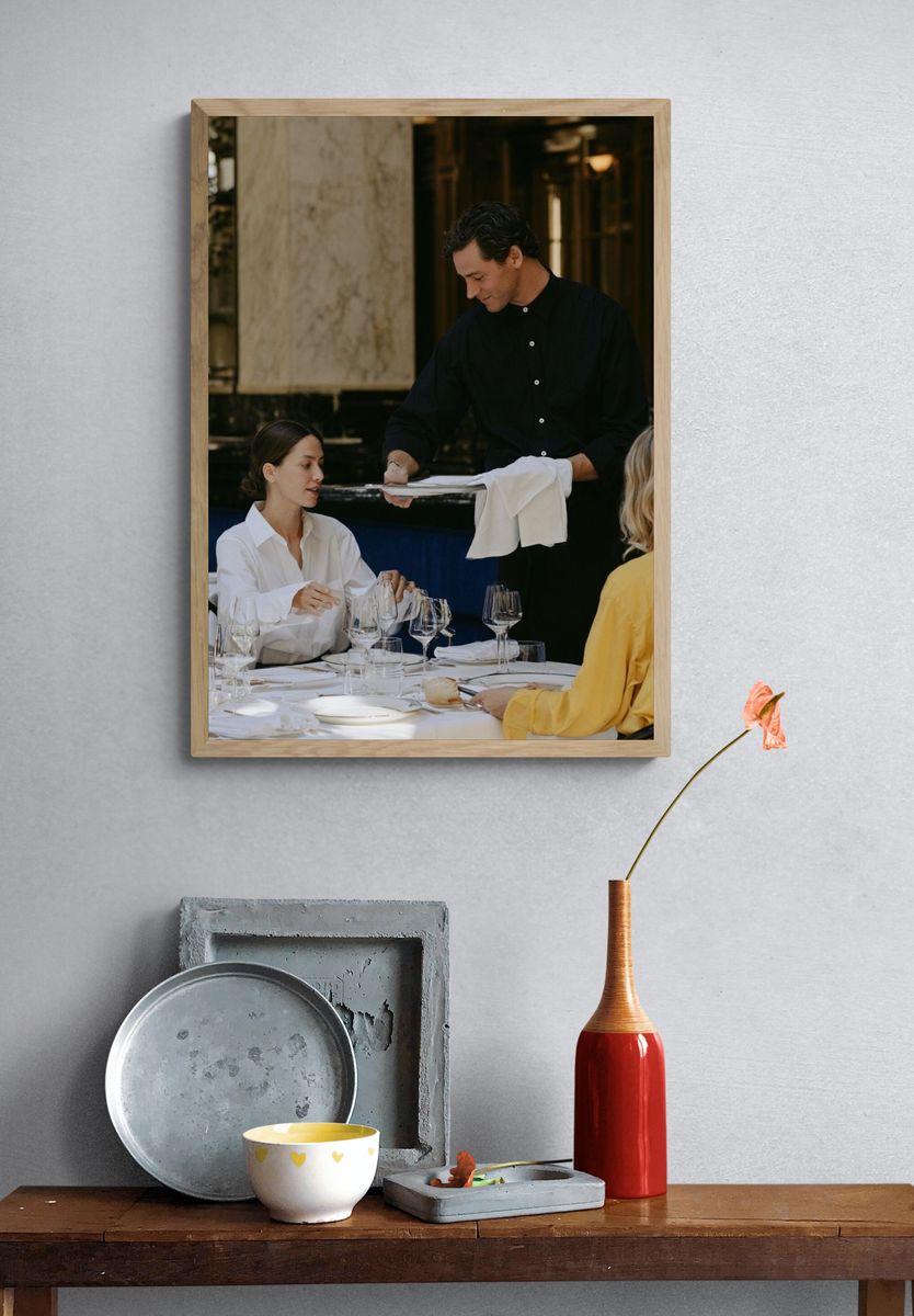 Elegant Restaurant Service Photography Poster. — room view 3