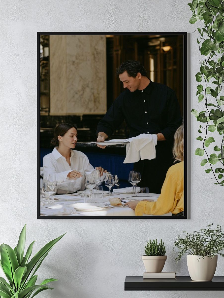 Elegant Restaurant Service Photography Poster. — room view 4