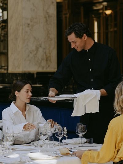 Elegant Restaurant Service Photography Poster.