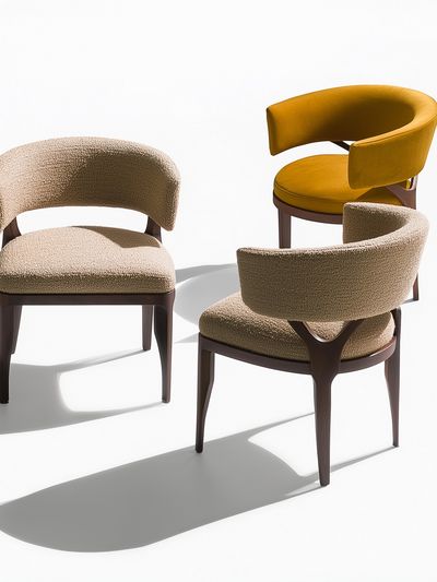 Modern Curved Chairs Photography Poster. poster