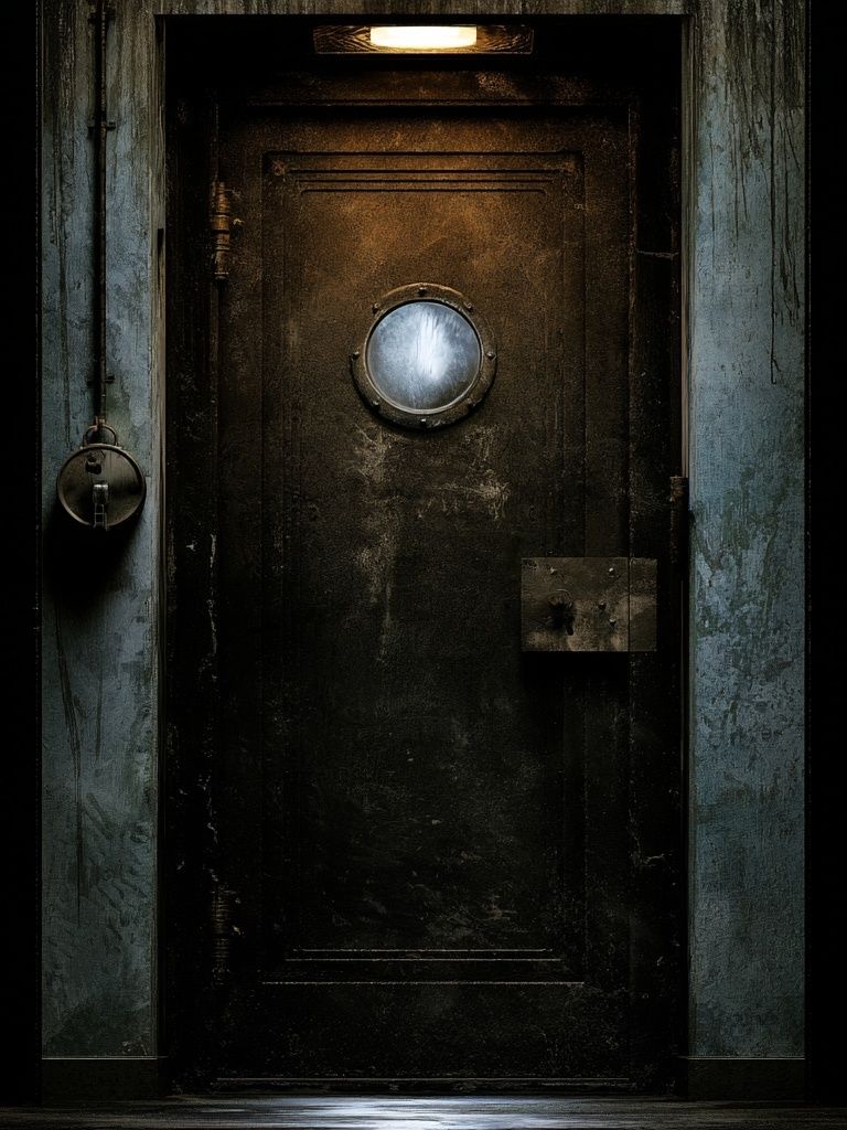 Industrial Steel Door Photography Poster. poster — photography art