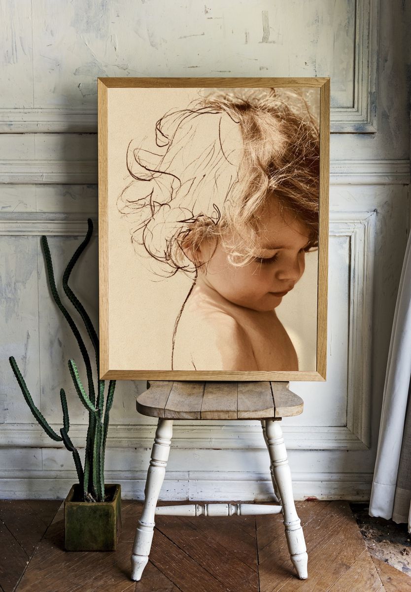 Dreamy Child Portrait Photography Poster. — room view 1
