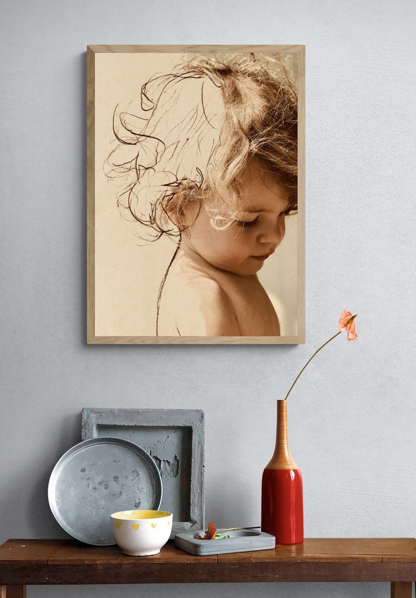 Dreamy Child Portrait Photography Poster. — room view 3