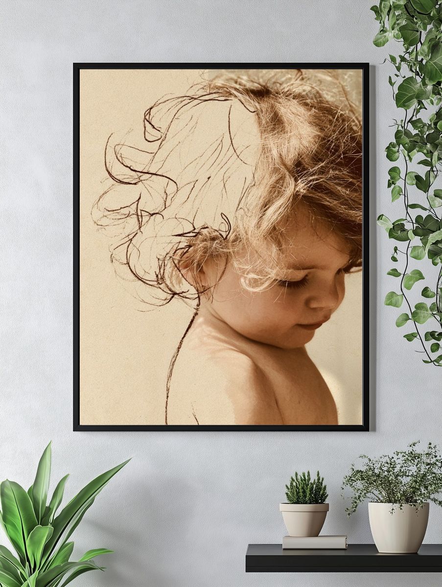 Dreamy Child Portrait Photography Poster. — room view 4