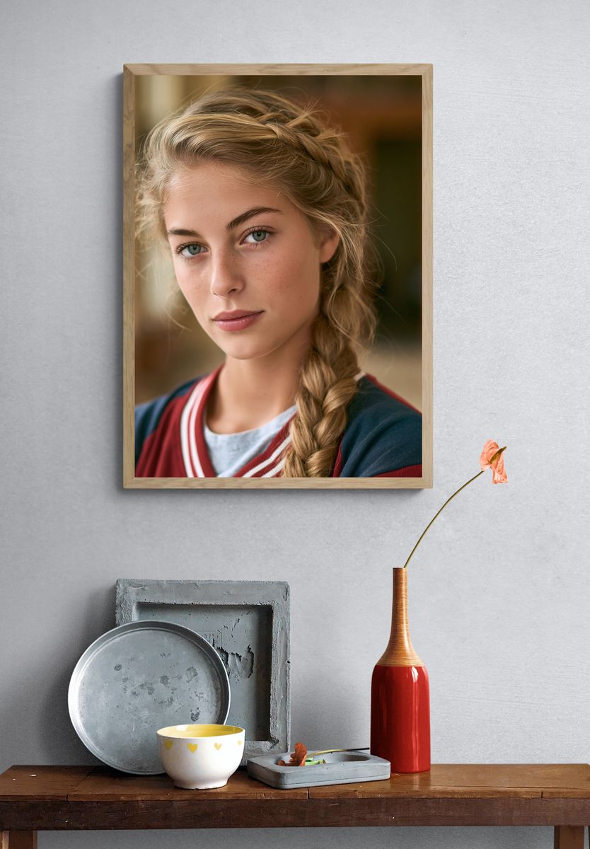Blonde Portrait Photography Poster. — room view 3