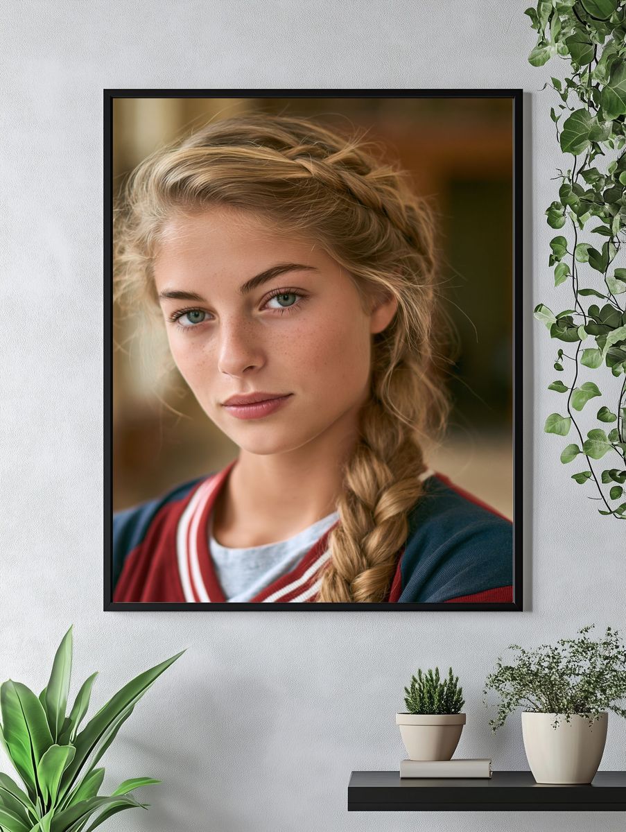 Blonde Portrait Photography Poster. — room view 4