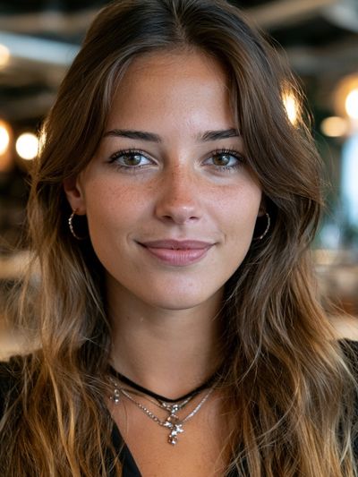 Smiling Woman Portrait Photography Poster.