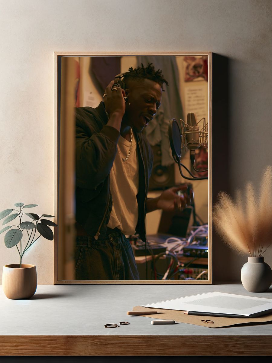 Studio Vocal Performance Photography Poster. — room view 2