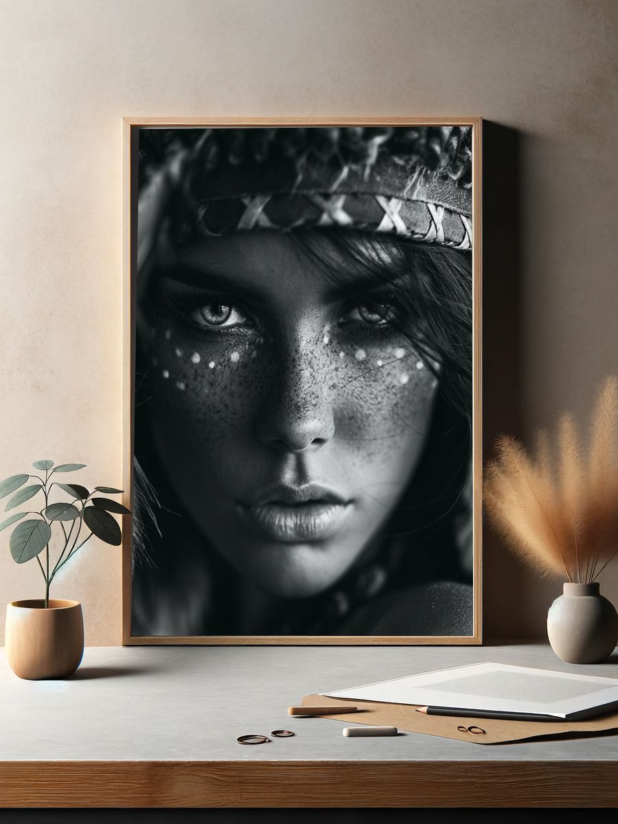 Indigenous Portrait Photography Poster. — room view 2