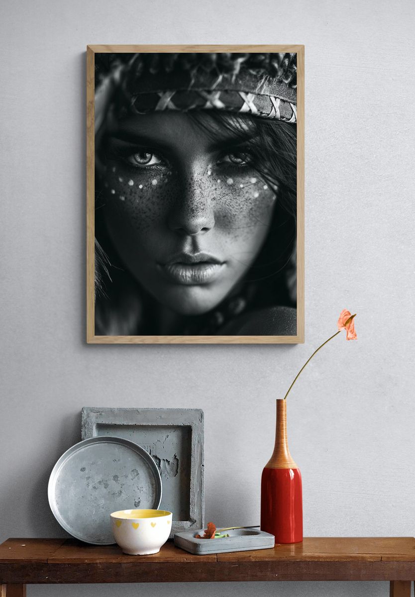 Indigenous Portrait Photography Poster. — room view 3