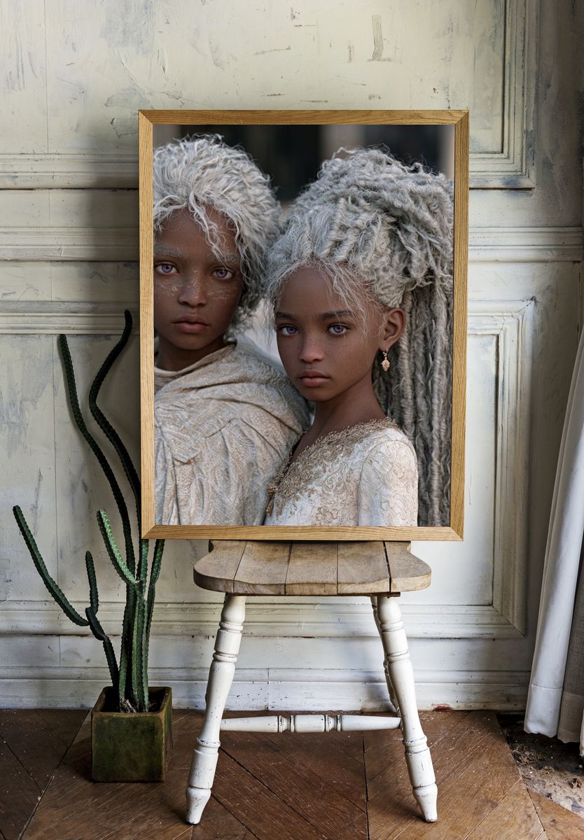 Twin Portrait Photography Poster. room preview