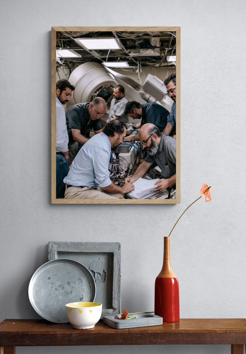 Engineers in Control Room Photography Poster. — room view 3