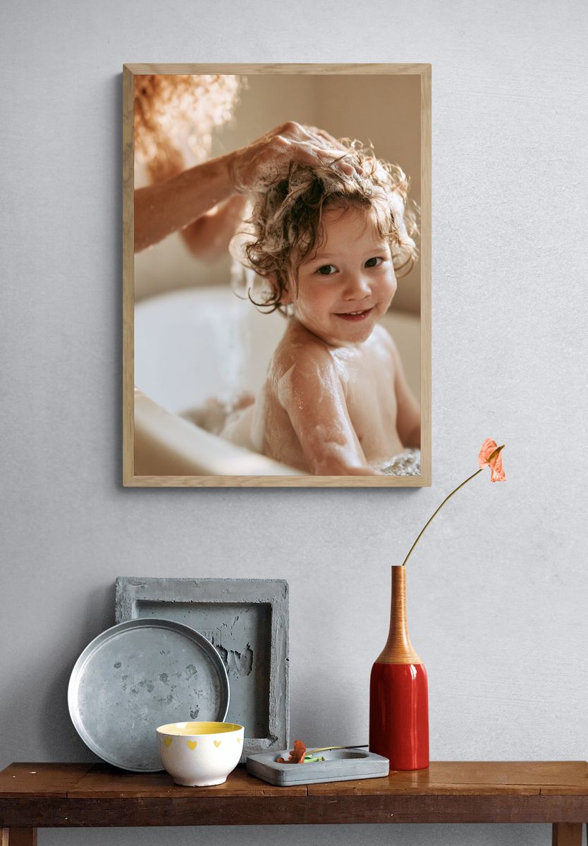Bath Time Portrait Photography Poster. — room view 3