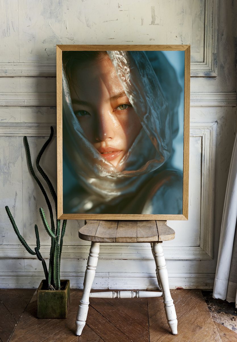 Veiled Portrait Photography Poster. room preview