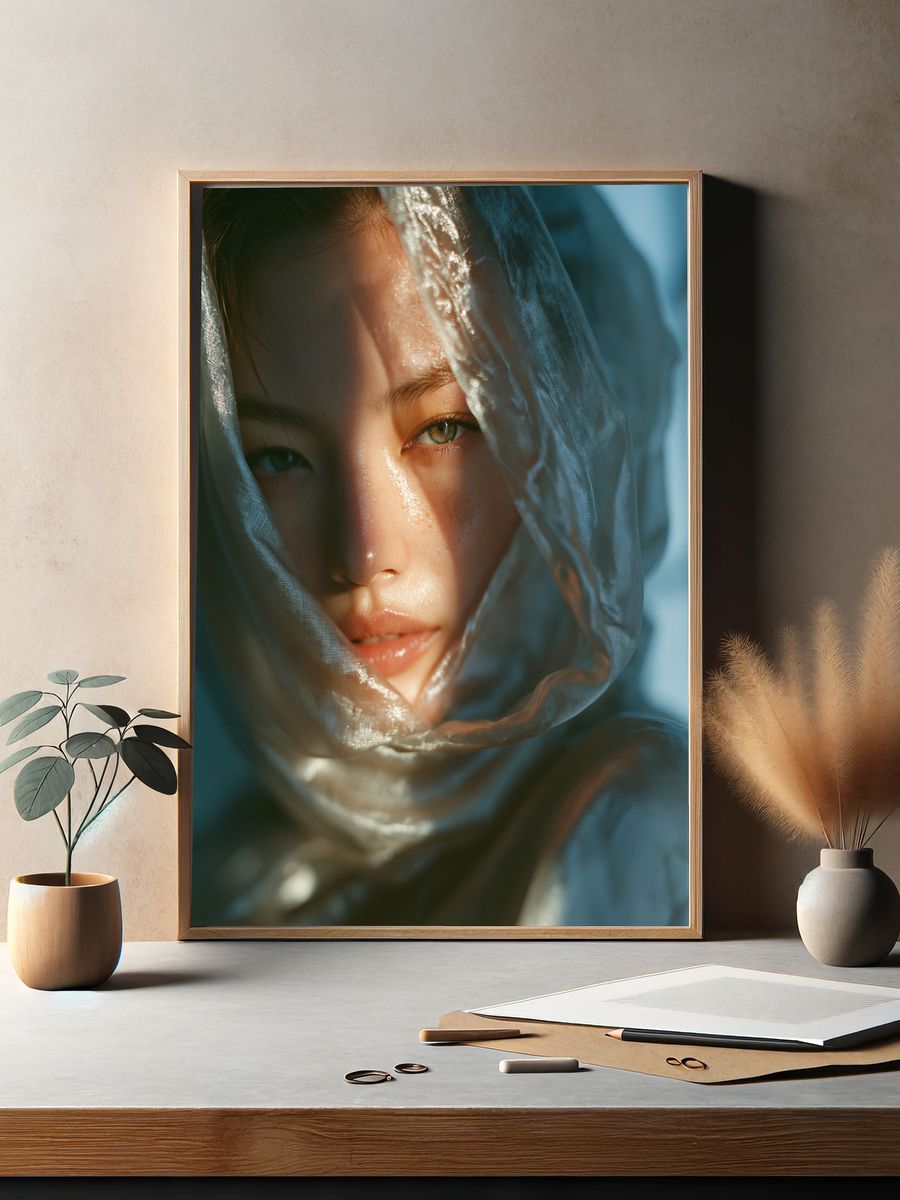 Veiled Portrait Photography Poster. — room view 2
