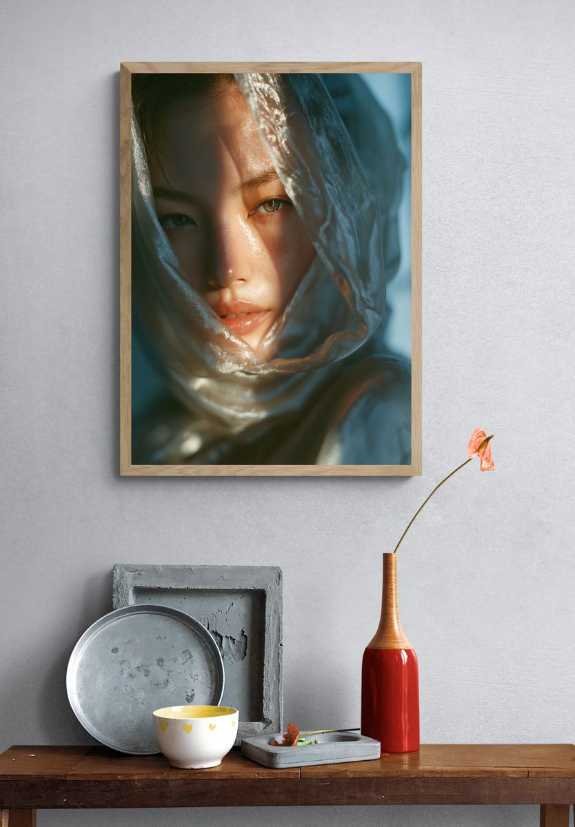 Veiled Portrait Photography Poster. — room view 3